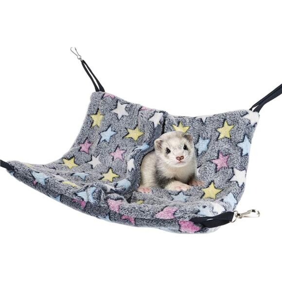 Hanging Hammock Nap Sack Swing Bag Pet Sleeper for Ferret Rat Sugar Glider - Picture 1 of 4